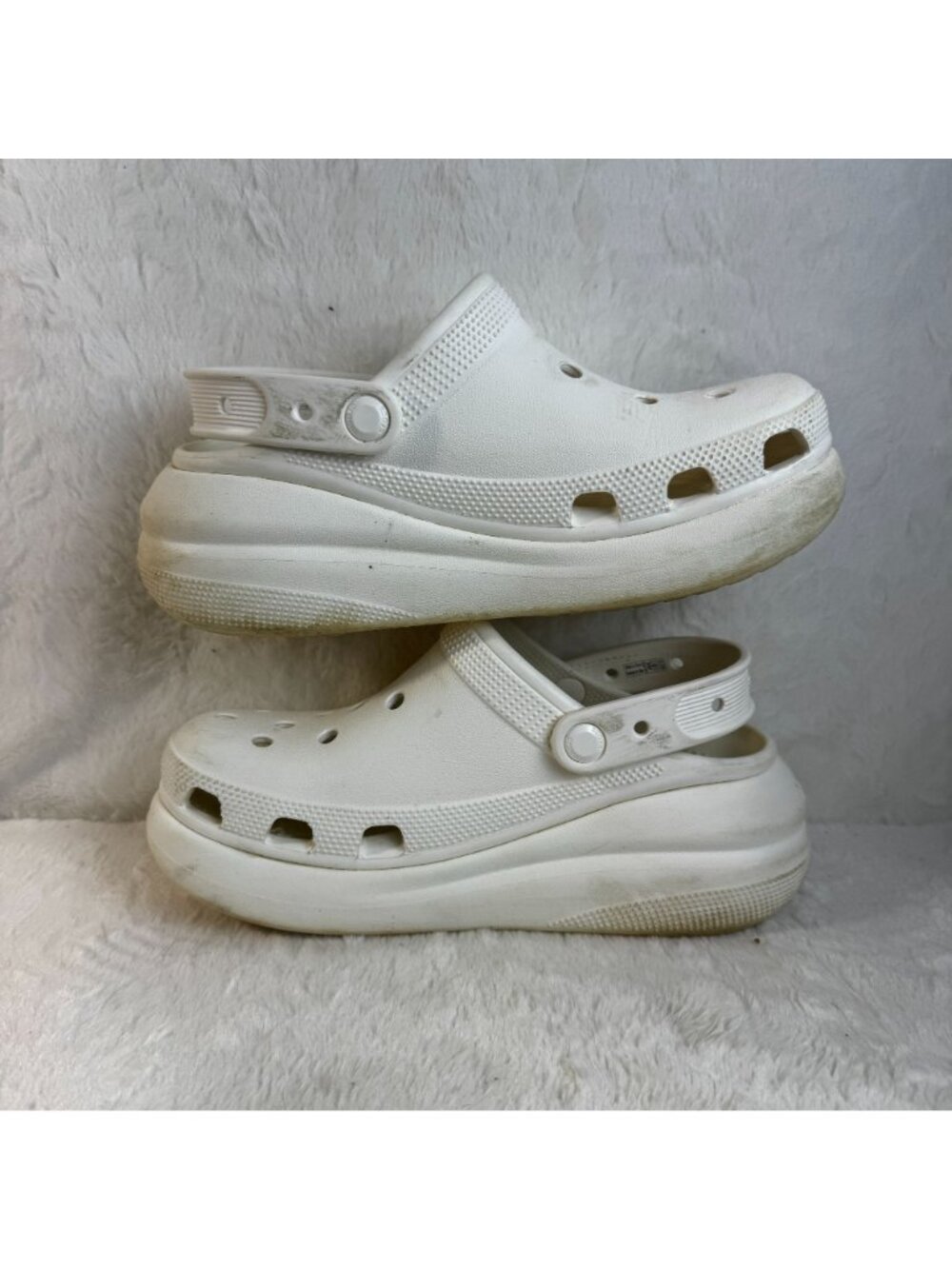 Crocs Classic Mega Crush Clog White 2.4" Platform Sandals Womens 8 Mens 6 - Picture 9 of 9